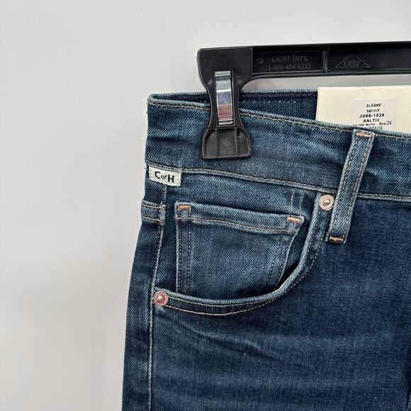 CITIZENS OF HUMANITY NWT Sloane Skinny Denim Jean in Baltic Dark Wash // 24 - Picture 7 of 12